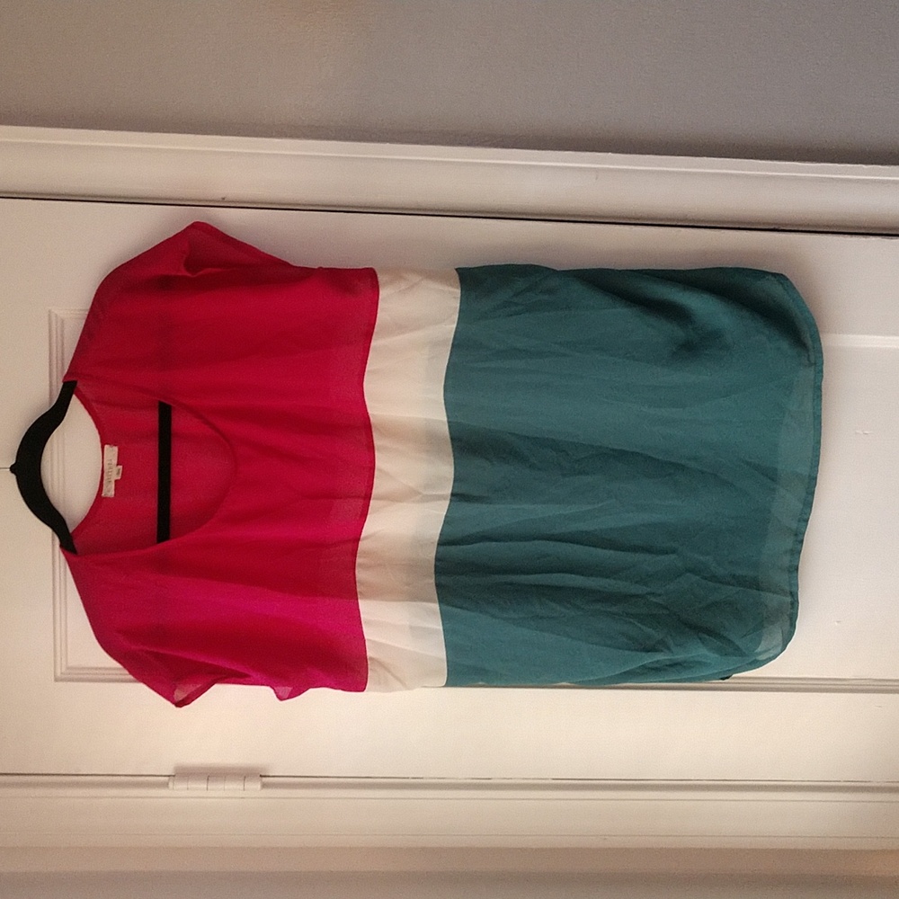 Alythea color block blouse size Large